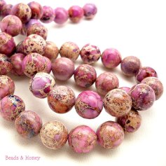 Light Purple Impression Stone Beads